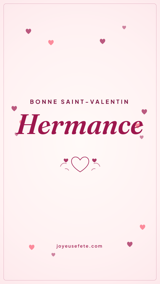 Image « Bonne Saint-Valentin Hermance » au format story