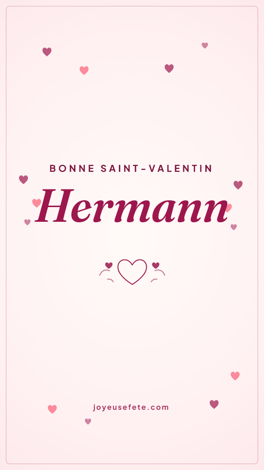 Image « Bonne Saint-Valentin Hermann » au format story