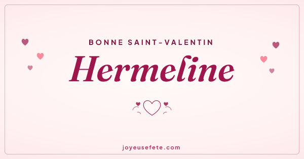 Image « Bonne Saint-Valentin Hermeline » au format large