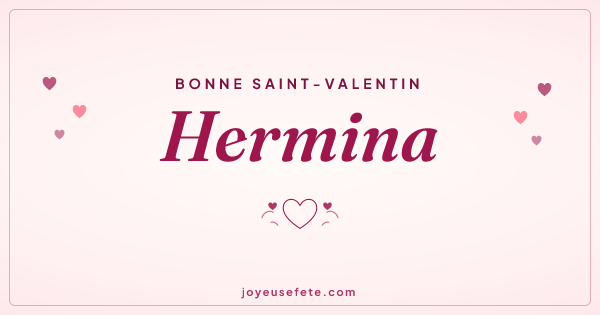 Image « Bonne Saint-Valentin Hermina » au format large