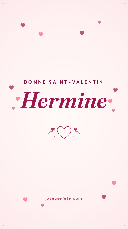 Image « Bonne Saint-Valentin Hermine » au format story