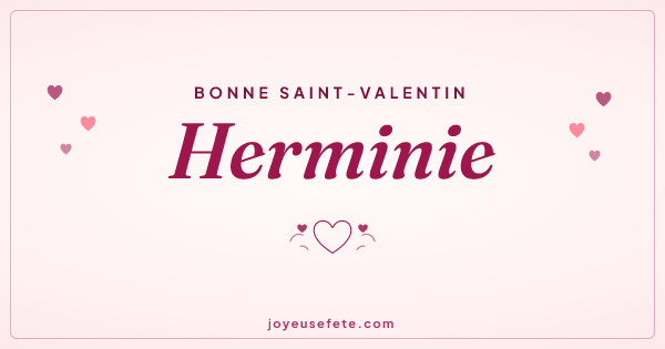 Image « Bonne Saint-Valentin Herminie » au format large