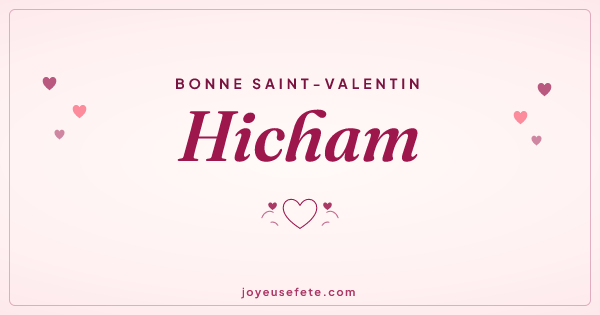 Image « Bonne Saint-Valentin Hicham » au format large