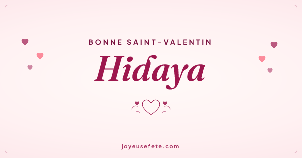 Image « Bonne Saint-Valentin Hidaya » au format large