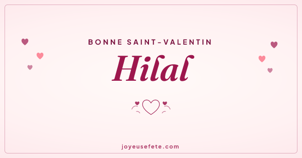 Image « Bonne Saint-Valentin Hilal » au format large