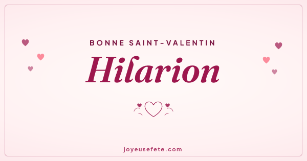 Image « Bonne Saint-Valentin Hilarion » au format large