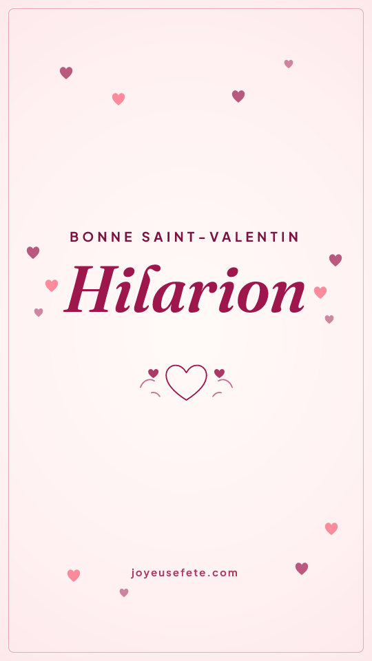 Image « Bonne Saint-Valentin Hilarion » au format story