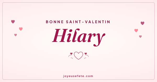 Image « Bonne Saint-Valentin Hilary » au format large