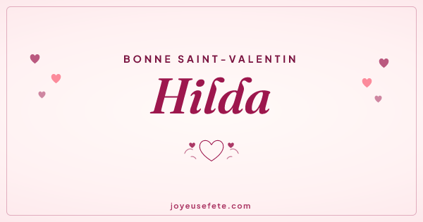 Image « Bonne Saint-Valentin Hilda » au format large
