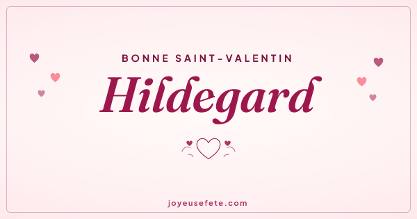 Image « Bonne Saint-Valentin Hildegard » au format large