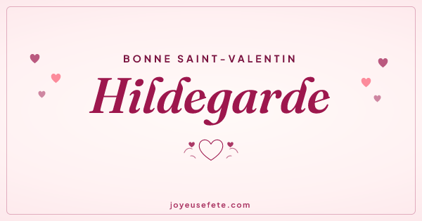 Image « Bonne Saint-Valentin Hildegarde » au format large