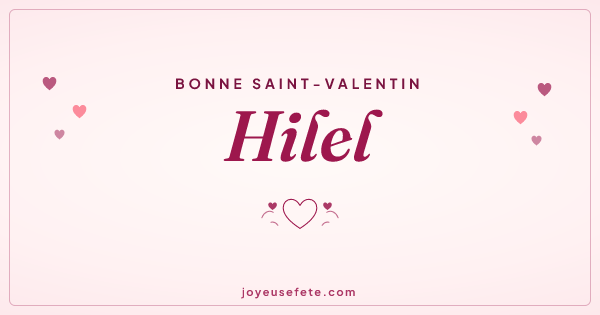Image « Bonne Saint-Valentin Hilel » au format large