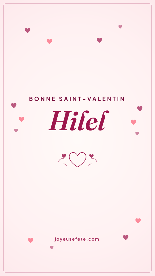 Image « Bonne Saint-Valentin Hilel » au format story