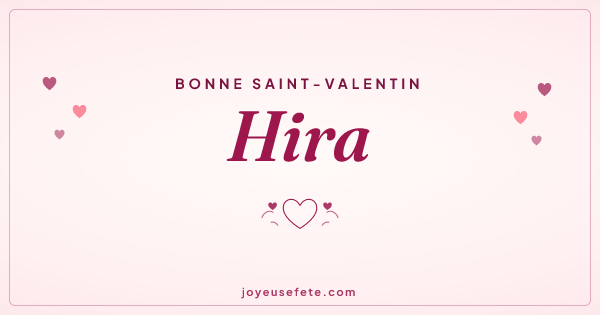 Image « Bonne Saint-Valentin Hira » au format large