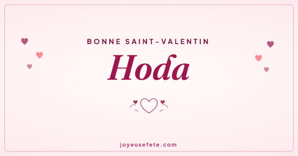 Image « Bonne Saint-Valentin Hoda » au format large