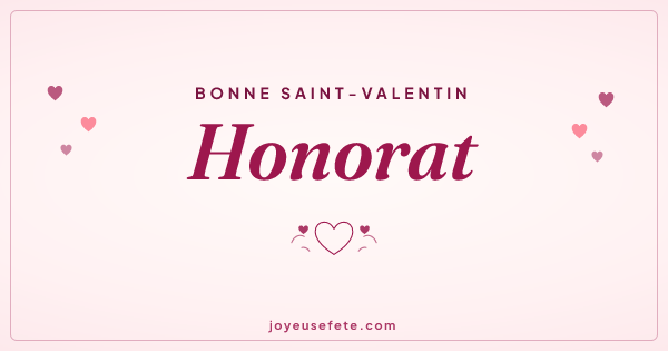 Image « Bonne Saint-Valentin Honorat » au format large