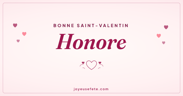 Image « Bonne Saint-Valentin Honore » au format large