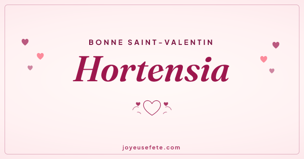 Image « Bonne Saint-Valentin Hortensia » au format large