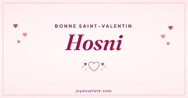 Image « Bonne Saint-Valentin Hosni » au format large