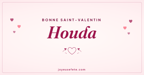 Image « Bonne Saint-Valentin Houda » au format large