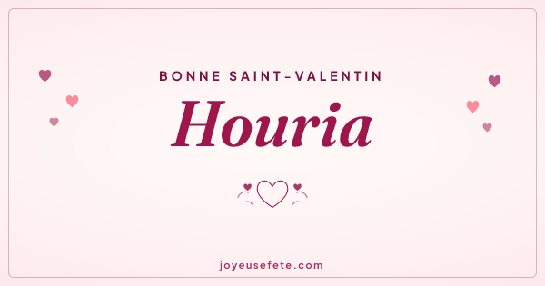 Image « Bonne Saint-Valentin Houria » au format large