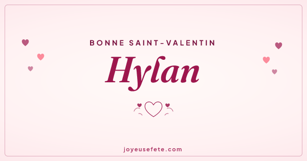 Image « Bonne Saint-Valentin Hylan » au format large
