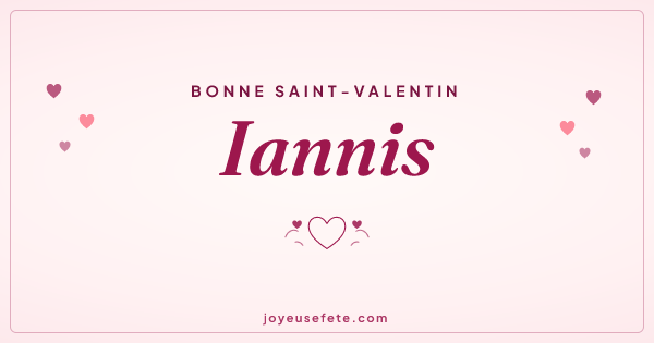 Image « Bonne Saint-Valentin Iannis » au format large