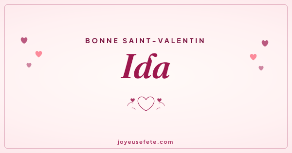 Image « Bonne Saint-Valentin Ida » au format large