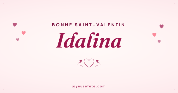 Image « Bonne Saint-Valentin Idalina » au format large