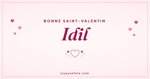 Image « Bonne Saint-Valentin Idil » au format large