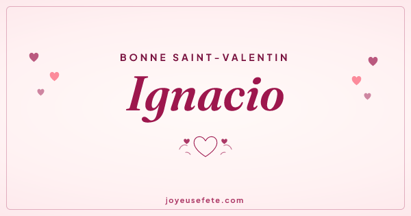 Image « Bonne Saint-Valentin Ignacio » au format large