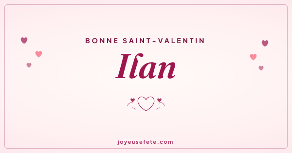 Image « Bonne Saint-Valentin Ilan » au format large