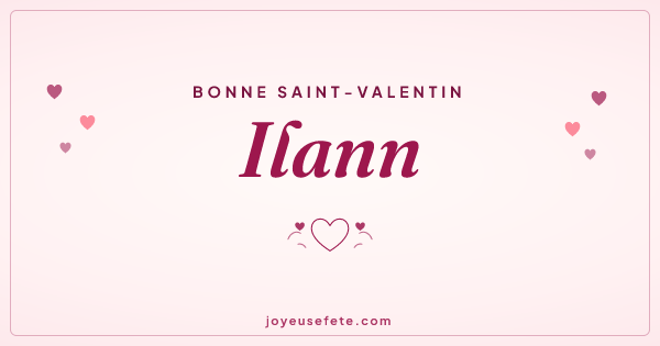 Image « Bonne Saint-Valentin Ilann » au format large