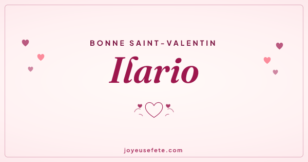 Image « Bonne Saint-Valentin Ilario » au format large