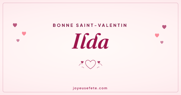 Image « Bonne Saint-Valentin Ilda » au format large