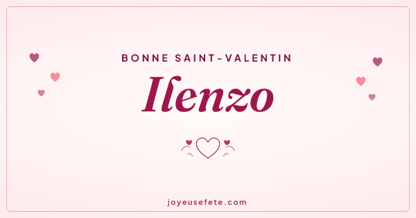 Image « Bonne Saint-Valentin Ilenzo » au format large
