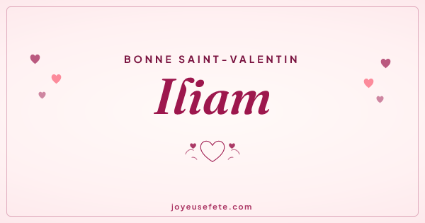 Image « Bonne Saint-Valentin Iliam » au format large