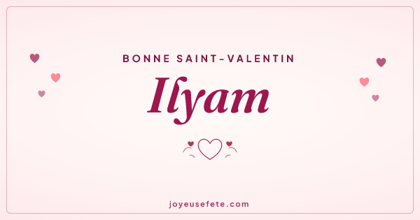 Image « Bonne Saint-Valentin Ilyam » au format large