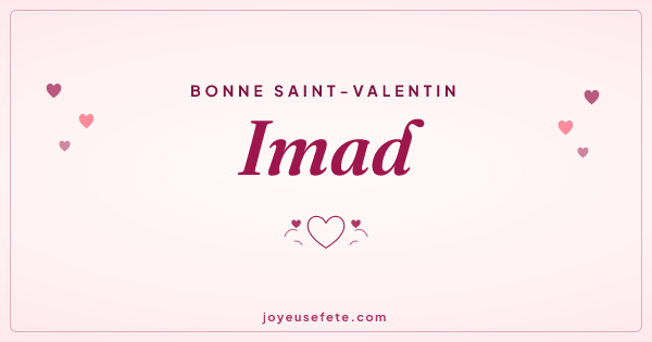 Image « Bonne Saint-Valentin Imad » au format large