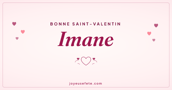 Image « Bonne Saint-Valentin Imane » au format large