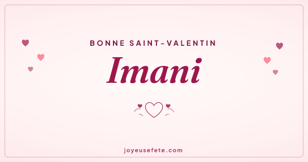Image « Bonne Saint-Valentin Imani » au format large