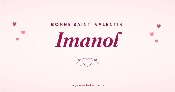 Image « Bonne Saint-Valentin Imanol » au format large