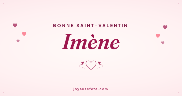 Image « Bonne Saint-Valentin Imène » au format large