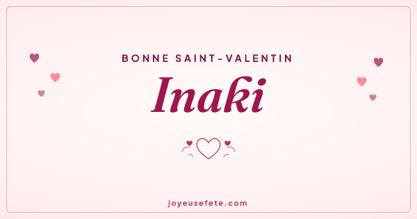 Image « Bonne Saint-Valentin Inaki » au format large
