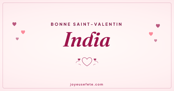 Image « Bonne Saint-Valentin India » au format large