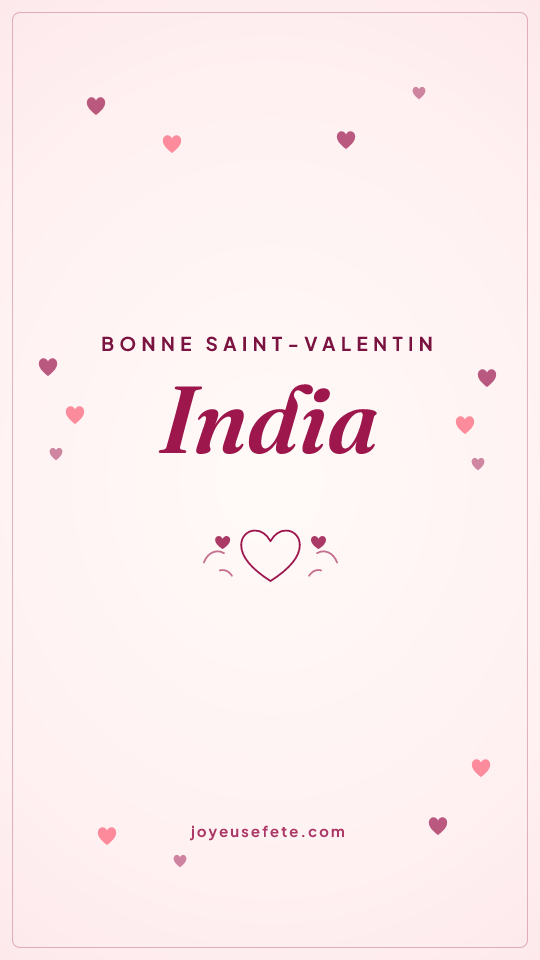 Image « Bonne Saint-Valentin India » au format story