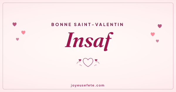 Image « Bonne Saint-Valentin Insaf » au format large