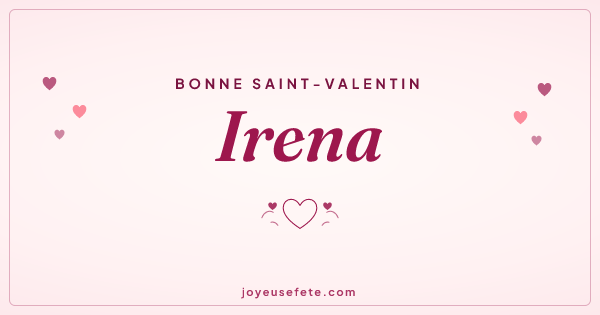 Image « Bonne Saint-Valentin Irena » au format large