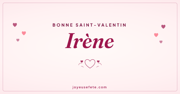 Image « Bonne Saint-Valentin Irène » au format large