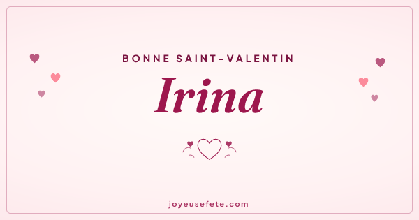 Image « Bonne Saint-Valentin Irina » au format large